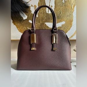 Burgundy top handle bag